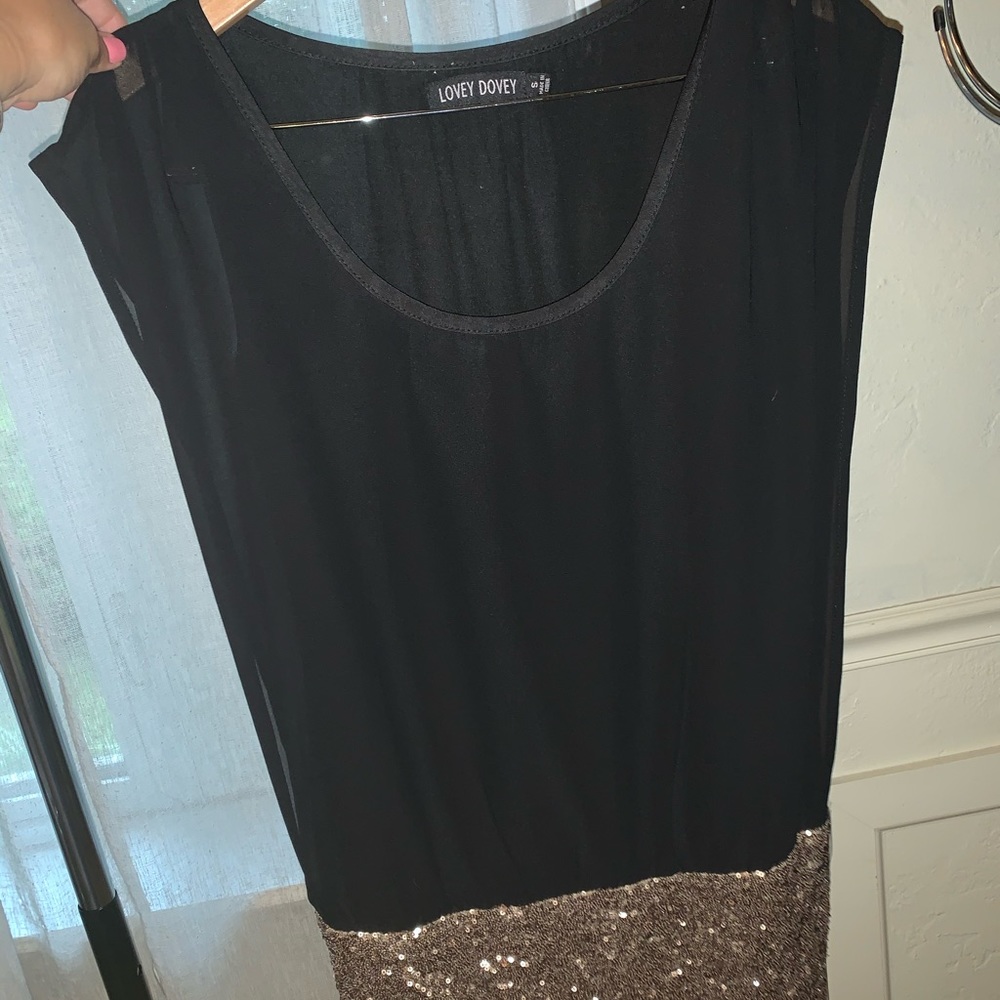 Black & Gild Sequence Dress